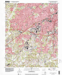 Winston-Salem West 1997 topographic map thumbnail