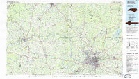 Winston-Salem topographic map thumbnail