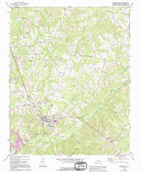 Yanceyville 1972 topographic map thumbnail