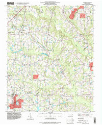 Angier 1993 topographic map thumbnail