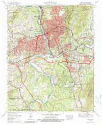 Asheville 1961 topographic map thumbnail