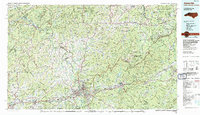 Asheville 1985 topographic map thumbnail