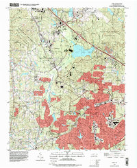 Cary 1993 topographic map thumbnail