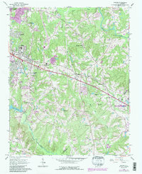 Garner 1964 topographic map thumbnail