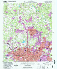 Gastonia North 2002 topographic map thumbnail