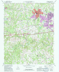 Gibsonville 1970 topographic map thumbnail