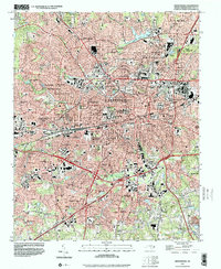 Greensboro 1997 topographic map thumbnail