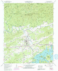 Hayesville 1966 topographic map thumbnail