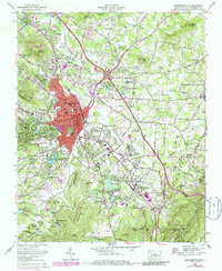 Hendersonville 1965 topographic map thumbnail