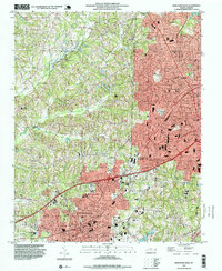 High Point West 1993 topographic map thumbnail
