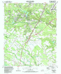 Hope Mills 1986 topographic map thumbnail