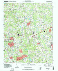 Knightdale 1993 topographic map thumbnail