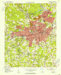 Greensboro 1951 topographic map thumbnail