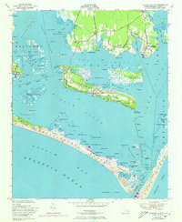 Harkers Island 1951 topographic map thumbnail