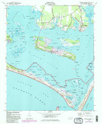Harkers Island 1949 topographic map thumbnail