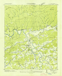 Hayesville 1935 topographic map thumbnail