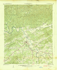 Hayesville 1938 topographic map thumbnail