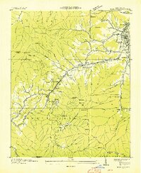 Hazelwood 1935 topographic map thumbnail