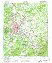 Hendersonville 1965 topographic map thumbnail