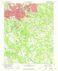 Hickory 1970 topographic map thumbnail