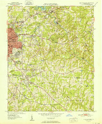 High Point East 1951 topographic map thumbnail