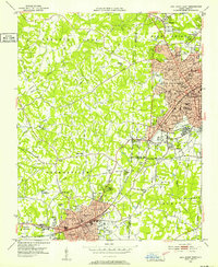 High Point West 1949 topographic map thumbnail