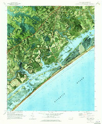 Holly Ridge 1970 topographic map thumbnail
