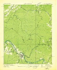 Hot Springs 1935 topographic map thumbnail