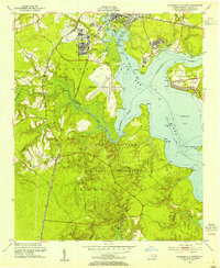 Jacksonville South 1952 topographic map thumbnail