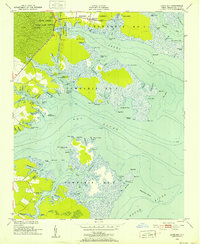 Jones Bay 1950 topographic map thumbnail