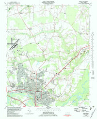 Kinston 1983 topographic map thumbnail