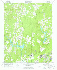 Lake Michie 1977 topographic map thumbnail
