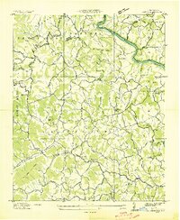 Leicester 1936 topographic map thumbnail