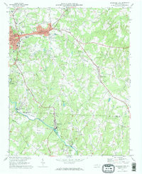 Lincolnton East 1970 topographic map thumbnail