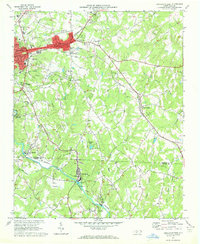 Lincolnton East 1970 topographic map thumbnail
