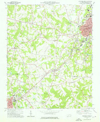 Lincolnton West 1973 topographic map thumbnail