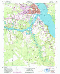 New Bern 1950 topographic map thumbnail