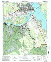 New Bern 1994 topographic map thumbnail