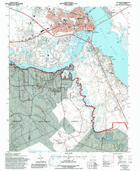 New Bern 1994 topographic map thumbnail