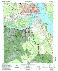New Bern 1994 topographic map thumbnail