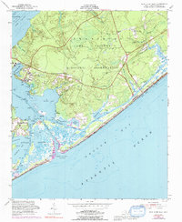 New River Inlet 1952 topographic map thumbnail