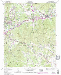 Oteen 1962 topographic map thumbnail