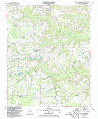 Peacocks Crossroads 1986 topographic map thumbnail