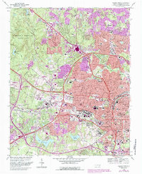 Raleigh West 1968 topographic map thumbnail