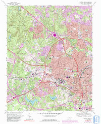 Raleigh West 1968 topographic map thumbnail