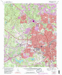 Raleigh West 1968 topographic map thumbnail
