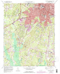 Southwest Durham 1973 topographic map thumbnail