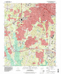 Southwest Durham 1993 topographic map thumbnail