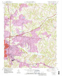 Statesville East 1993 topographic map thumbnail