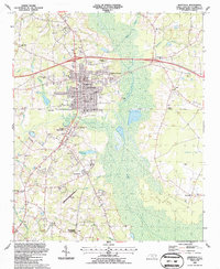 Whiteville 1987 topographic map thumbnail